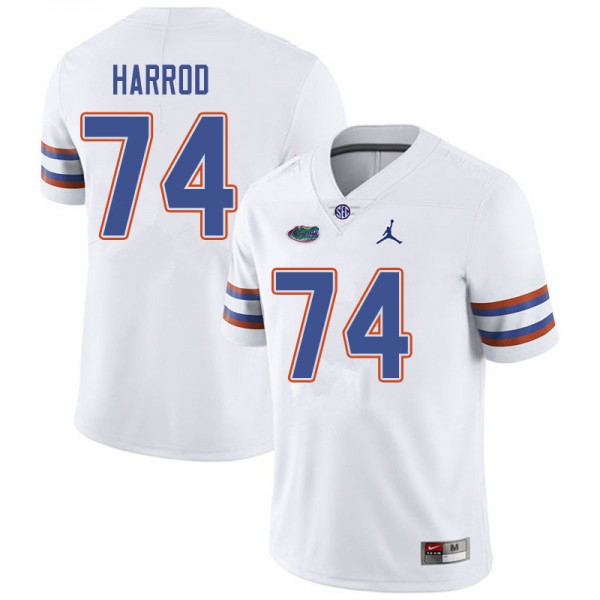 Jordan Brand Men #74 Will Harrod Florida Gators College Football Jersey White